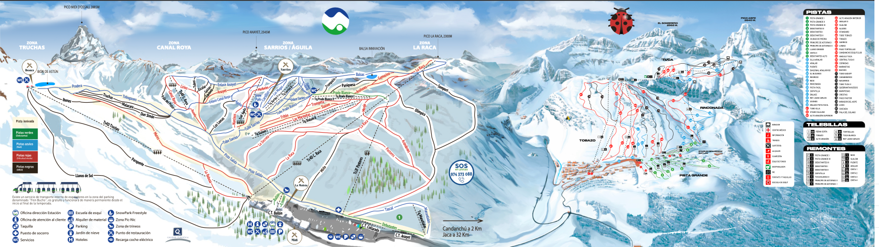 plano de pistas astun candanchu